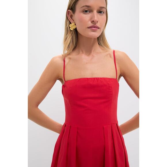 FANM MON Exclusive Red Ivy Dress Size XS NWT Retail $380 Tuckernuck - Picture 5 of 7
